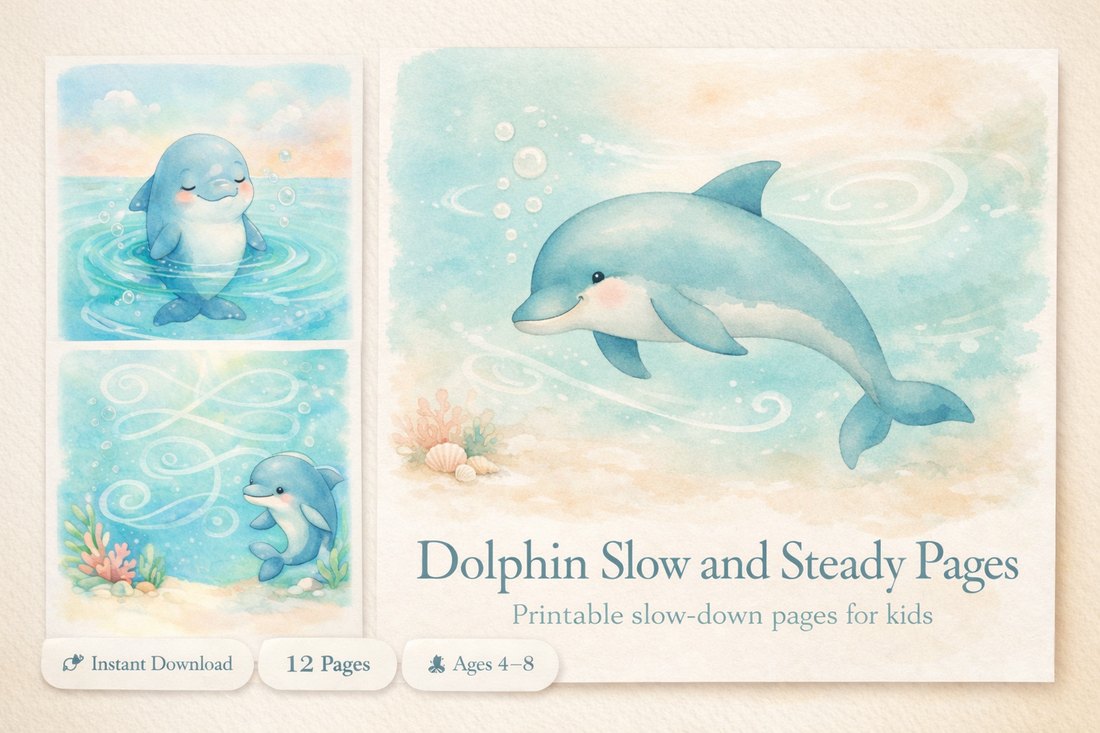 Preview: Dolphin Slow and Steady Pages