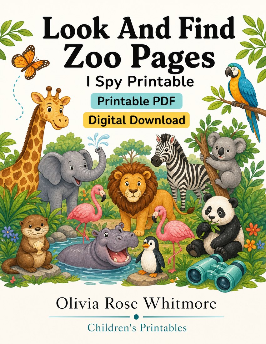 Preview: Look And Find Zoo Pages