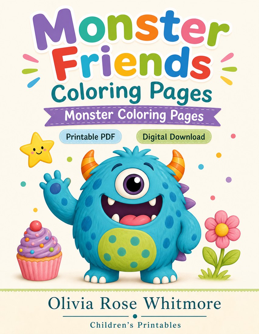 Preview: Monster Friends Coloring Pages