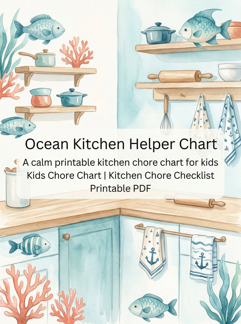 Preview: Ocean Kitchen Helper Chart