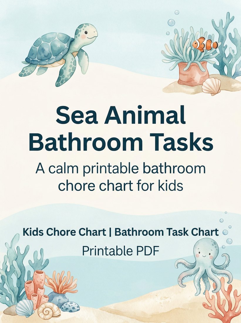 Preview: Sea Animal Bathroom Tasks