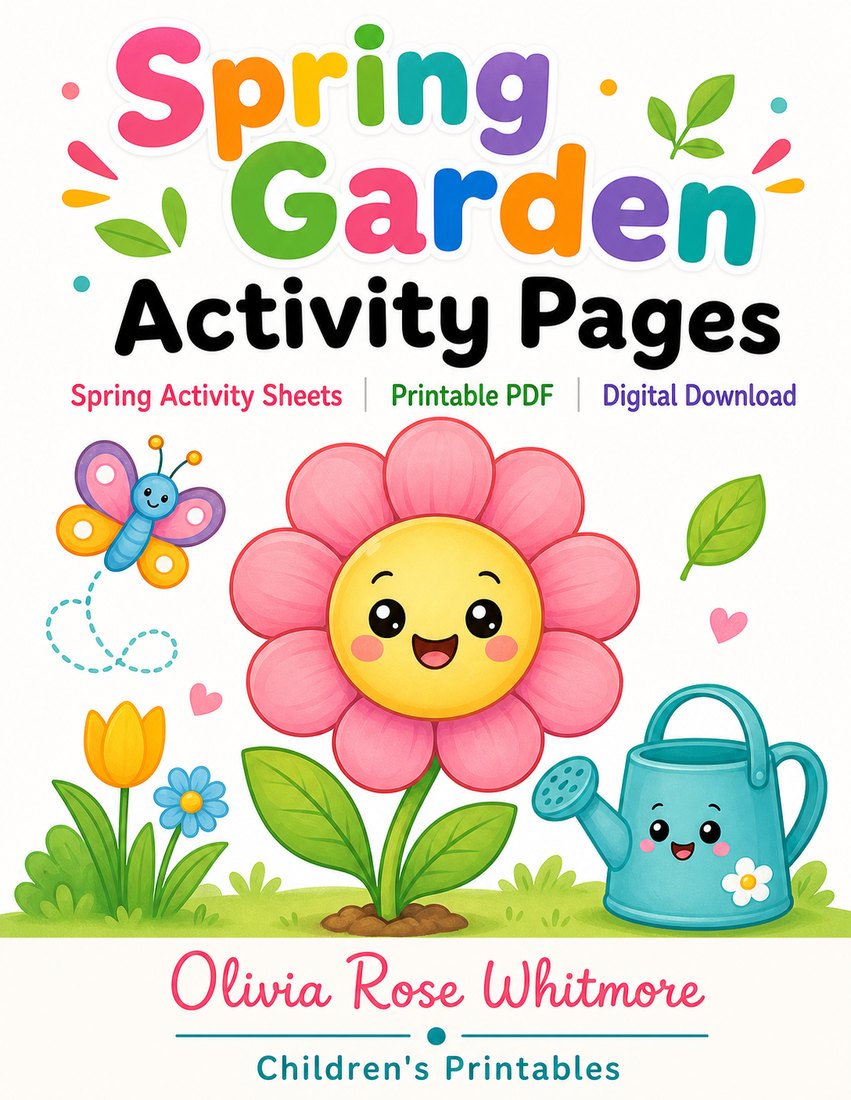 Preview: Spring Garden Activity Pages