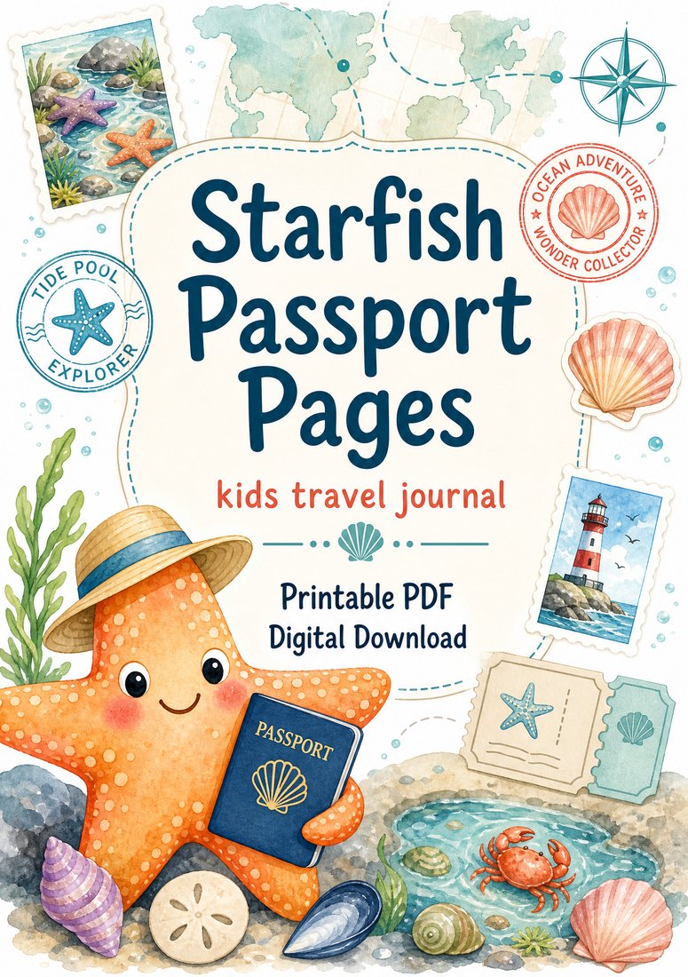 Preview: Starfish Passport Pages