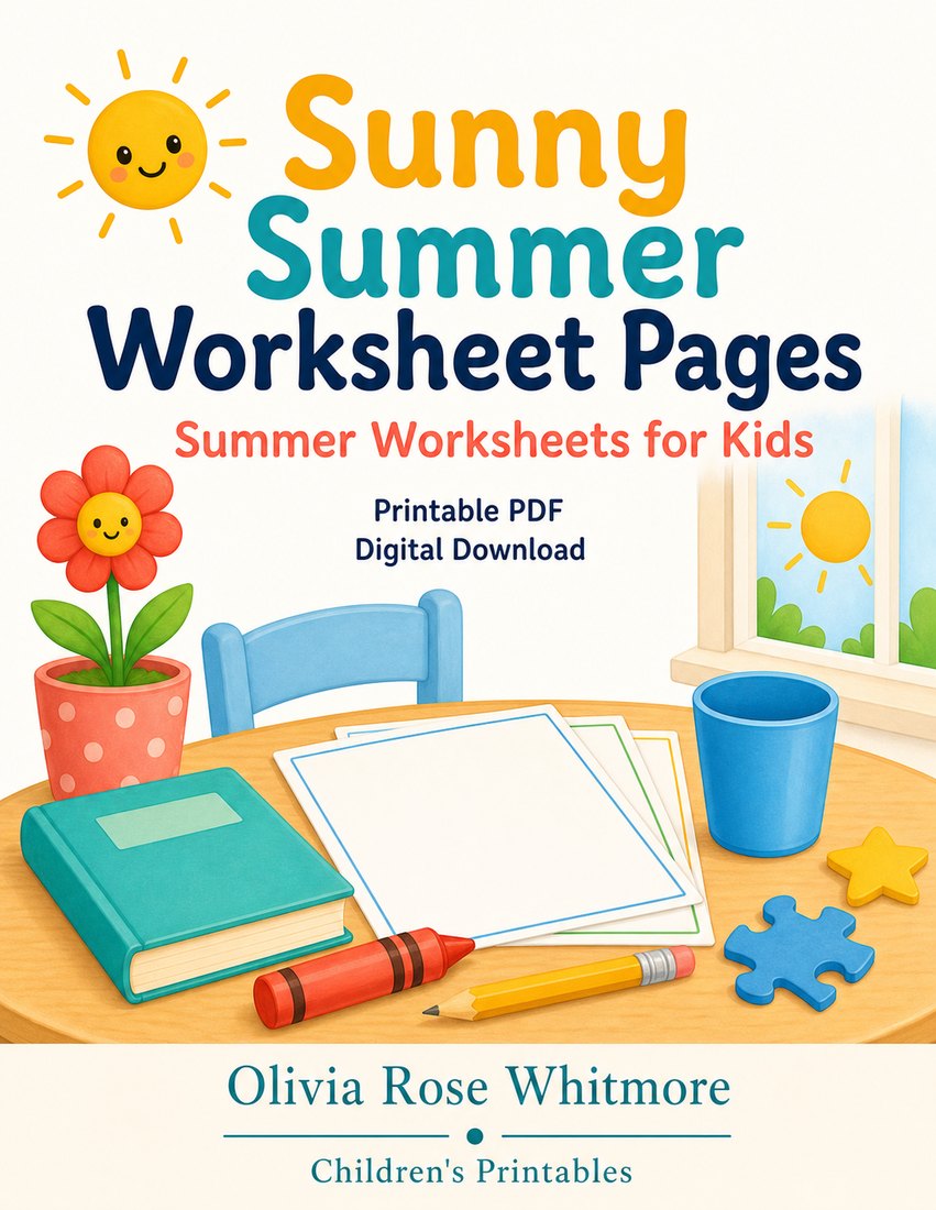 Preview: Sunny Summer Worksheet Pages