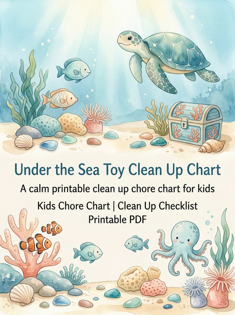 Preview: Under the Sea Toy Clean Up Chart